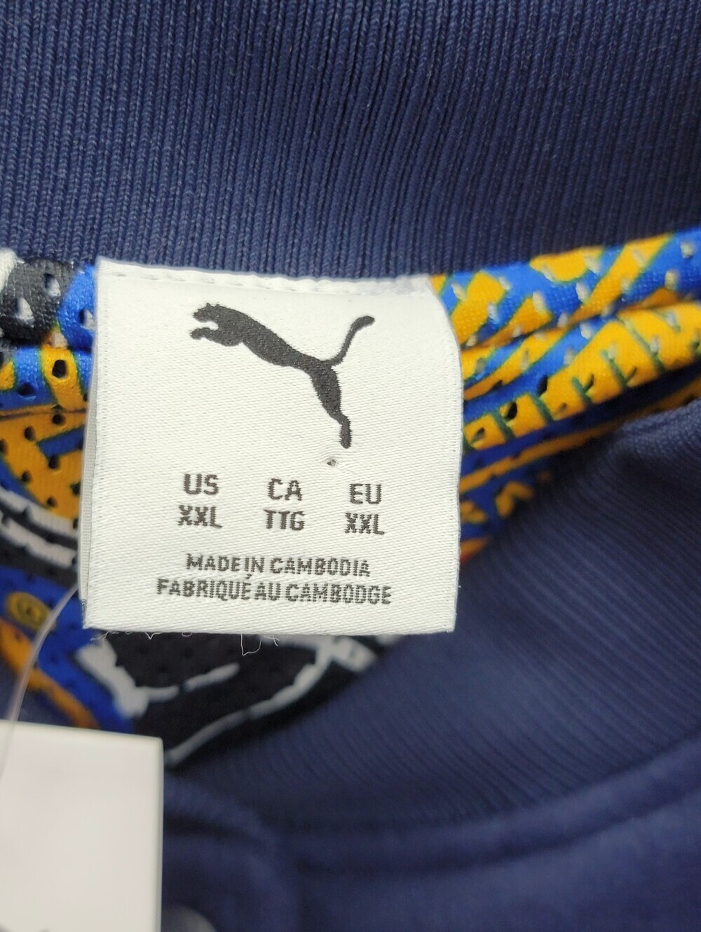 PUMA Sticker Pack Basketball Varsity Jacket Men's Size XXL Navy Blue $200 NEW - Picture 3 of 12